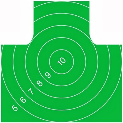 Мишень Remington №4 спортивная 500х500 зелёная (5 шт.)
