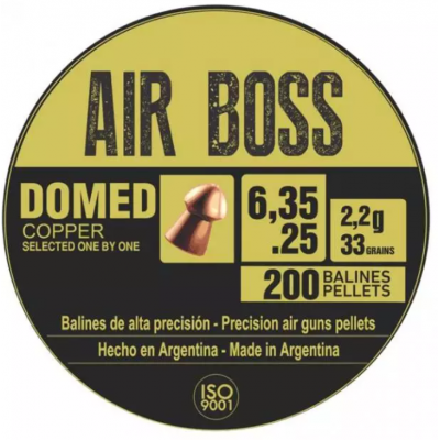 Пули пневматические Apolo Air Boss Domed 6,35 мм 2,2 грамма (200 шт.)