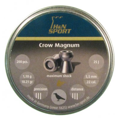 Пули пневматические Н&N Crow Magnum 5,5 мм 1,18 грамма (200 шт.)