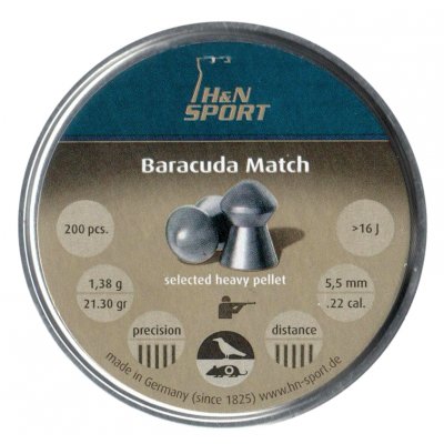 Пули пневматические H&N Baracuda Match 5.5 мм 1.38 грамма (200 шт.)