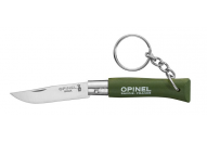Нож-брелок Opinel №04, нержавеющая сталь, зеленый, 002054
