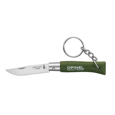 Нож-брелок Opinel №04, нержавеющая сталь, зеленый, 002054