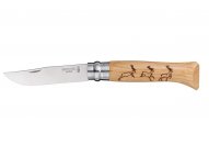Нож Opinel Tradition Animalia №08, нержавеющая сталь, дуб, олень, 001620