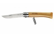 Нож Opinel Specialists for foodies №10, нержавеющая сталь, бук, со штопором 001410