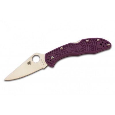 Нож Spyderco Delica Flat Ground Purple C11FPPR