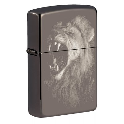 Зажигалка Zippo 49433 "Lion Design Black Ice"