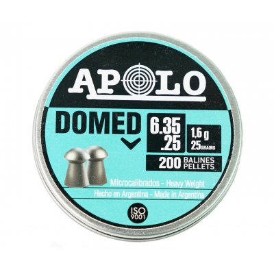 Пули пневматические Apolo Domed 6,35 мм 1,6 грамма (200 шт.)